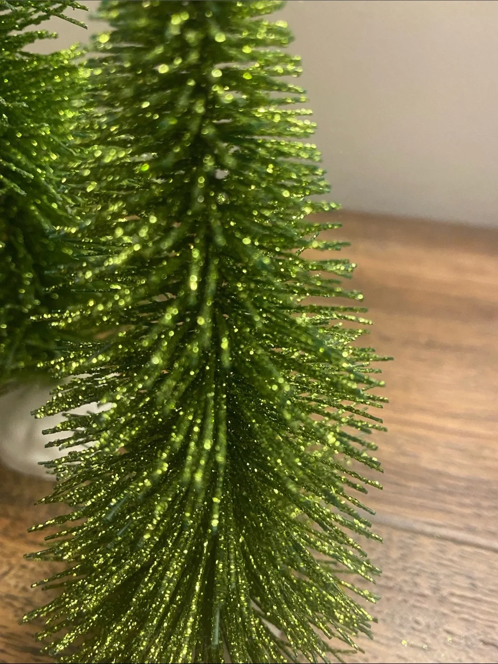 Bottle Brush Trees Set of 5 EUC Sparkly